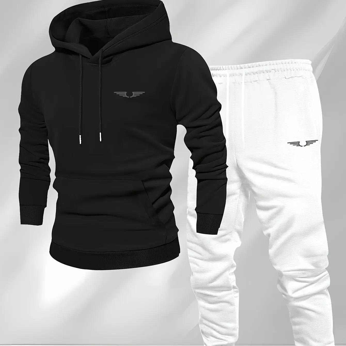 سويت شيرت بقلنسوة للرجال عصري على طراز الشارع الأمريكي بأكمام طويلة للرجال 2025 ملابس خريفية جديدة للرجال