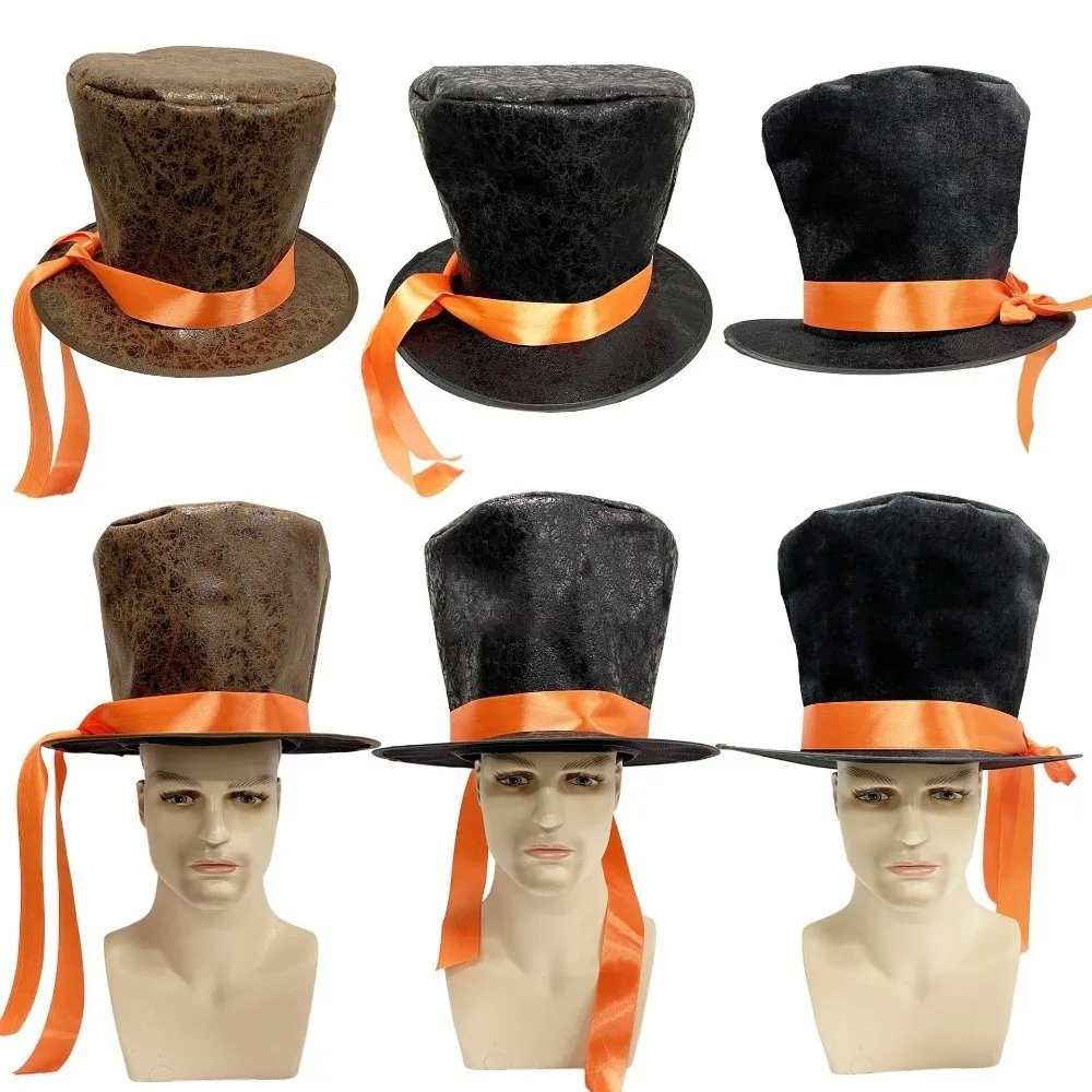 Unique Jazz Style Festival Party Hats Tall Design Steampunk Theme Costume Hats Carnival Theme Tall Hats For Cosplay Events