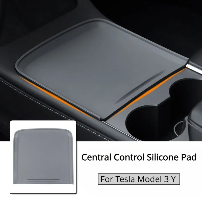 Central Control Silicone Pad for Tesla Model 3 Y Anti-slip Pad Center Console Push-pull Protection Film Car Interior Accessories