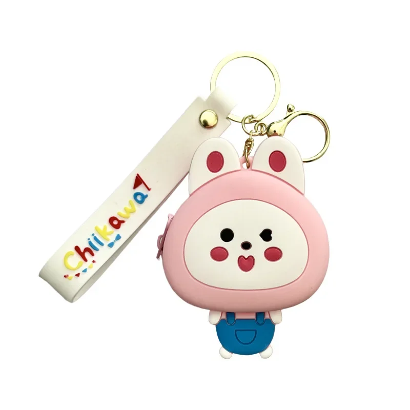 سلسلة مفاتيح محفظة عملات معدنية إبداعية كرتونية من Miniso، قلادة حقيبة أطفال، سلسلة مفاتيح، قلادة حقيبة