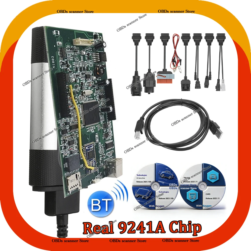 2026 New Real 9241A Chip Single 2021 Auto DS Free Keygen Diagnostics For Car Truck Cable Obd2 Scanner Vcds 150e 3201 VCI