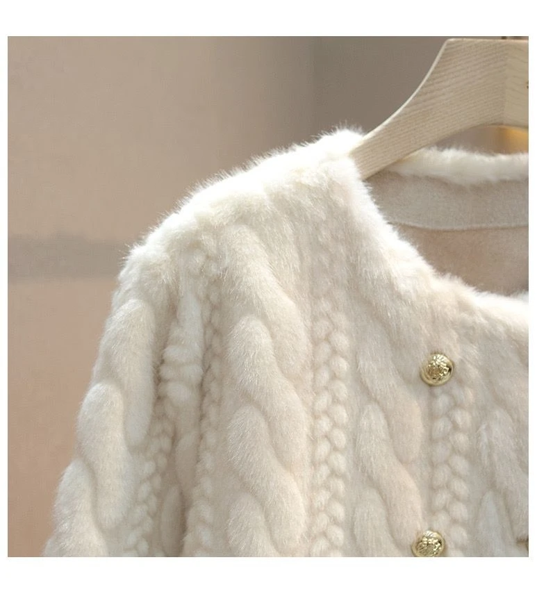 Winter Kleidung Nachahmung Nerz Pelz Jacken Mode Temperament Top Weibliche Oansatz Thicked Zweireiher Warme Mantel Ropa Mujer