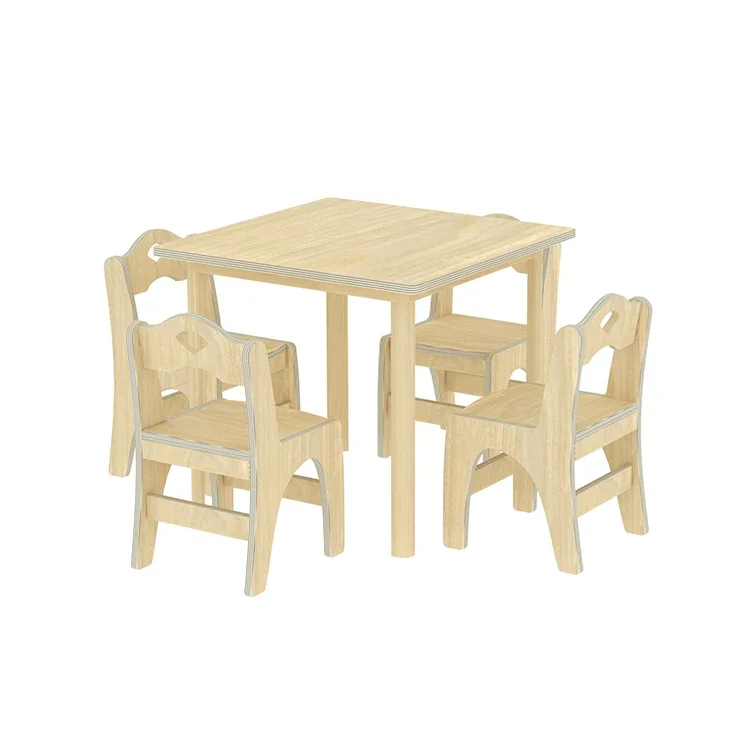 Daycare center kids furniture wood charis and tables  high quality wooden children desk and chairs kids reading table