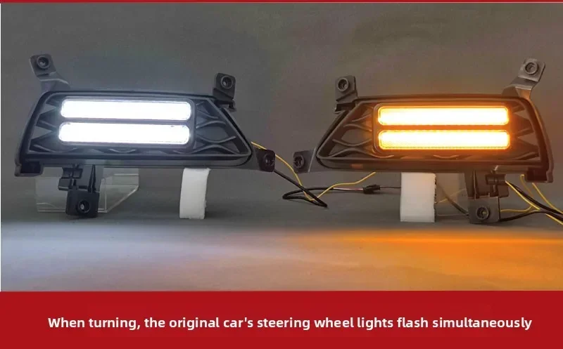 DRL For MG ZS 2017 2018 2019 2020 Car Led Daytime Running Lights Front Fog Lights Modified Driving Dynamic Turn Signal Lamp detail image 11