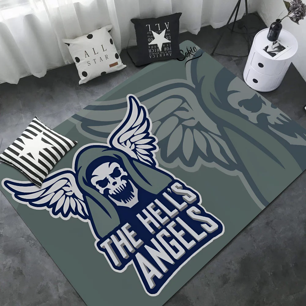 

Hell Angels Vintage Print Motorcycle Logo Door Mat Nordic Style Home Doormat Bathroom-Toilet Mats Bedroom Bedside Mats