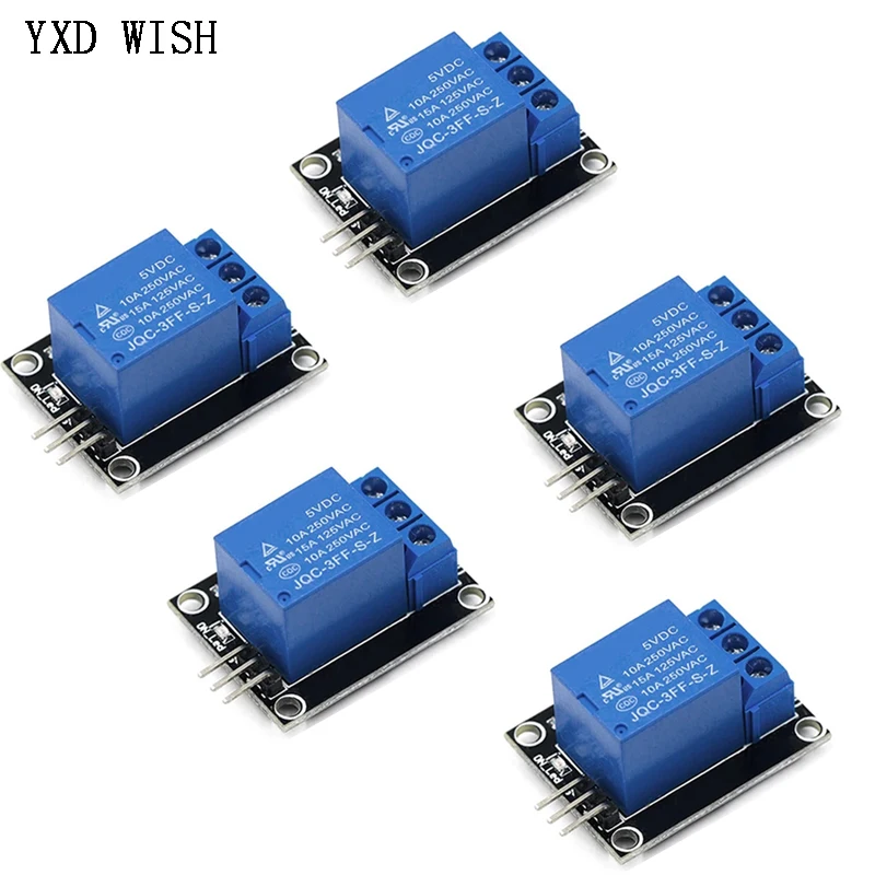 5pcs KY-019 5V One 1 Channel Relay Module Board Shield For PIC AVR DSP ARM For Arduino 5VDC 1 Way Relays Board DIY Kit