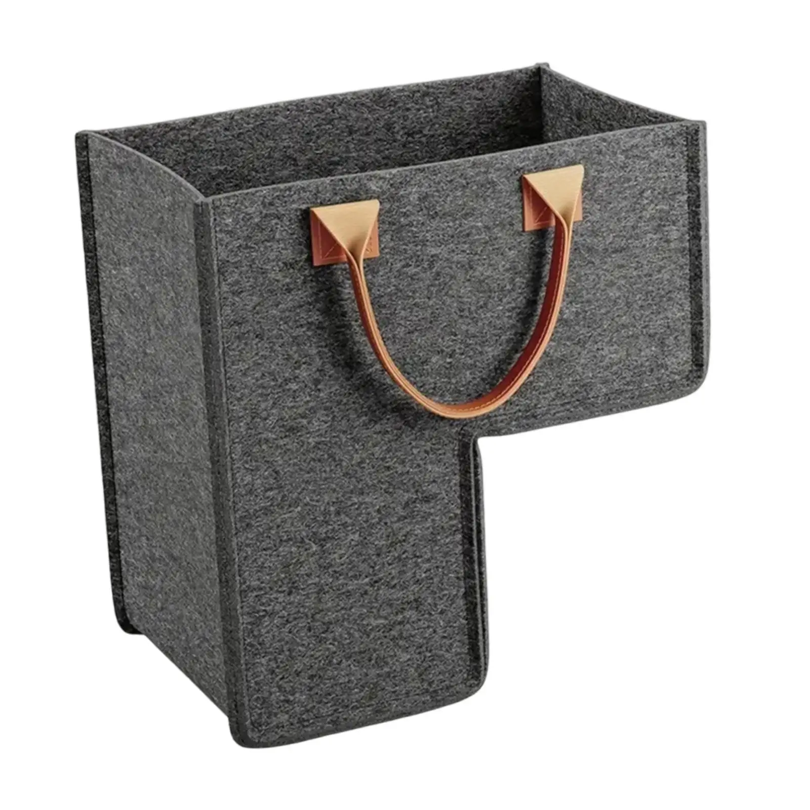 Stair Basket with Handles Storage Organizer Modern L Shaped Foldable Staircase Basket for Computers Clothes Home Office Decor