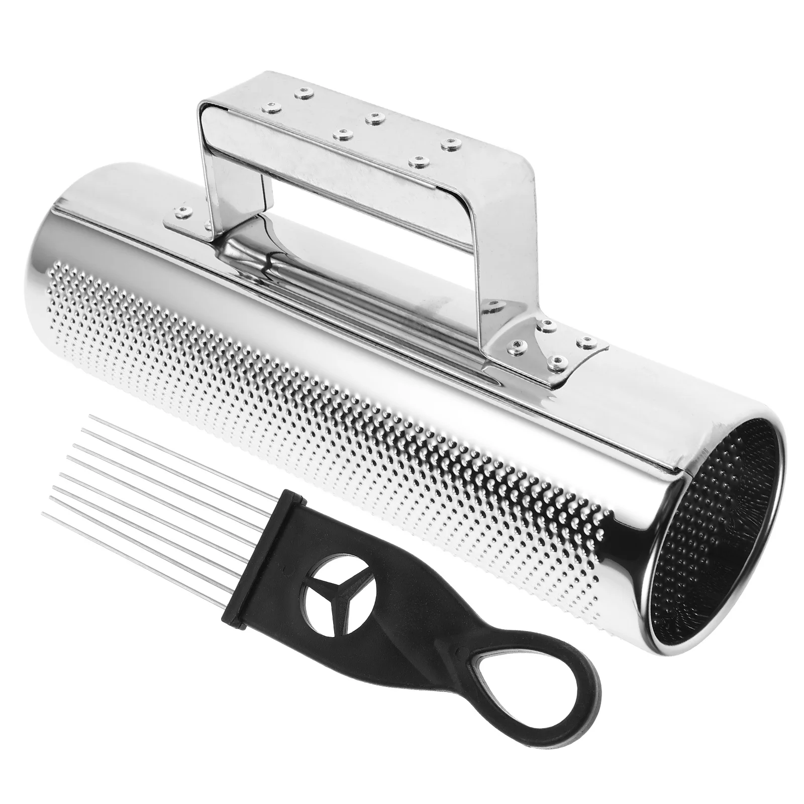 

1 Set Metal Guiro Percussion Instrument Kit Handheld Stainless Steel Guiro With Scraper Drum Scraper Kids Music Early Education