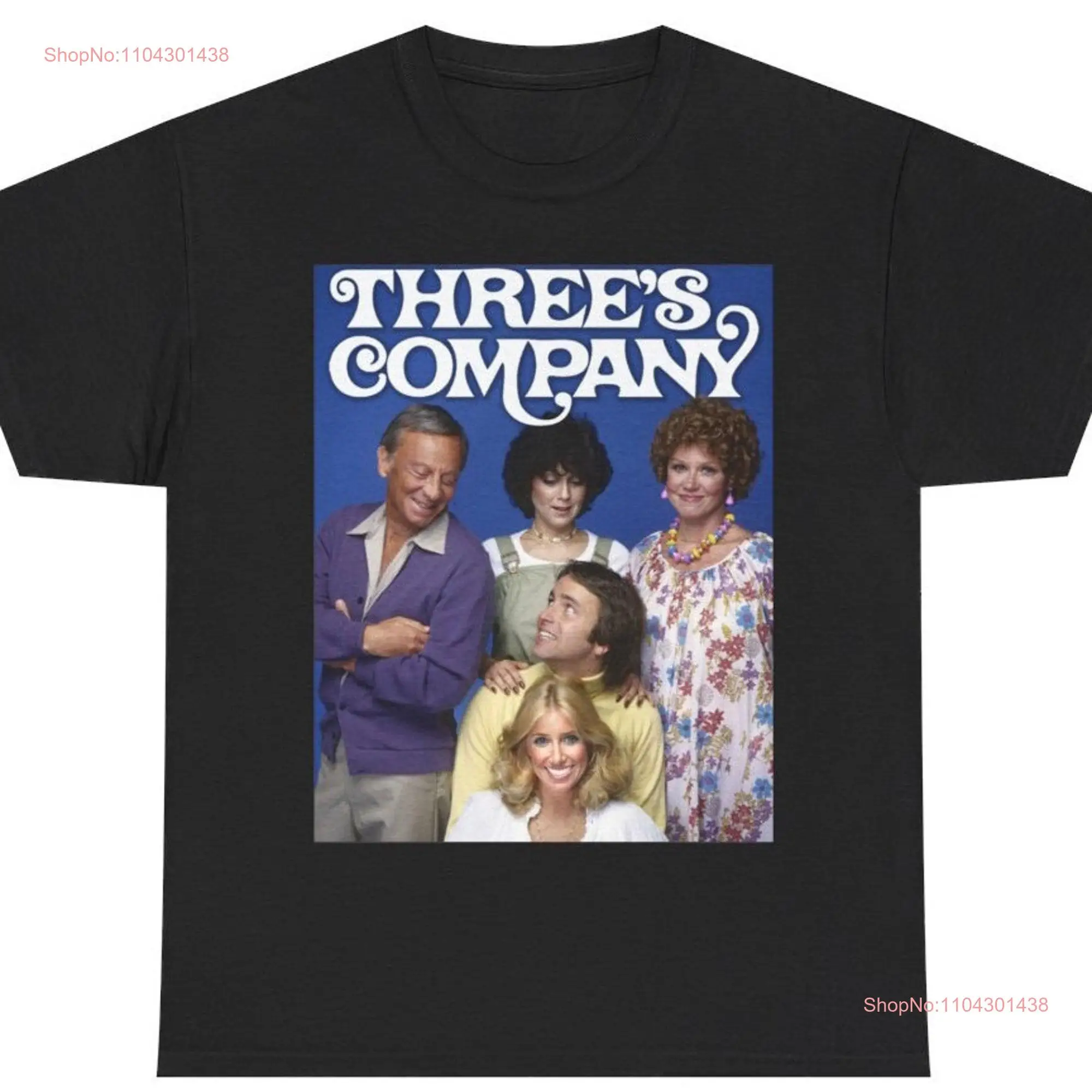 Three s Company T Shirt 70 TV Classic Retro Suzanne Somers New long or short sleeves