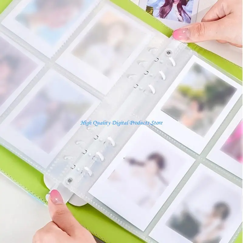 U2JE Photo Organiser 160 Pocket Album With 6 Rings Leather Binder Cover Photo Collection Book For 3Inch Picture Game Card