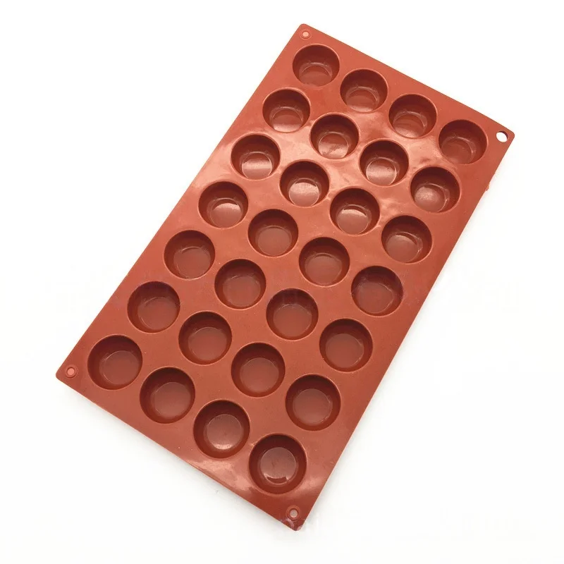 

Food Grade 28 Cavity Half Sphere Silicone Chocolate Mold Heat Resistant Easy Release Mold for Mousse Jelly Ice Cube Baking Tools