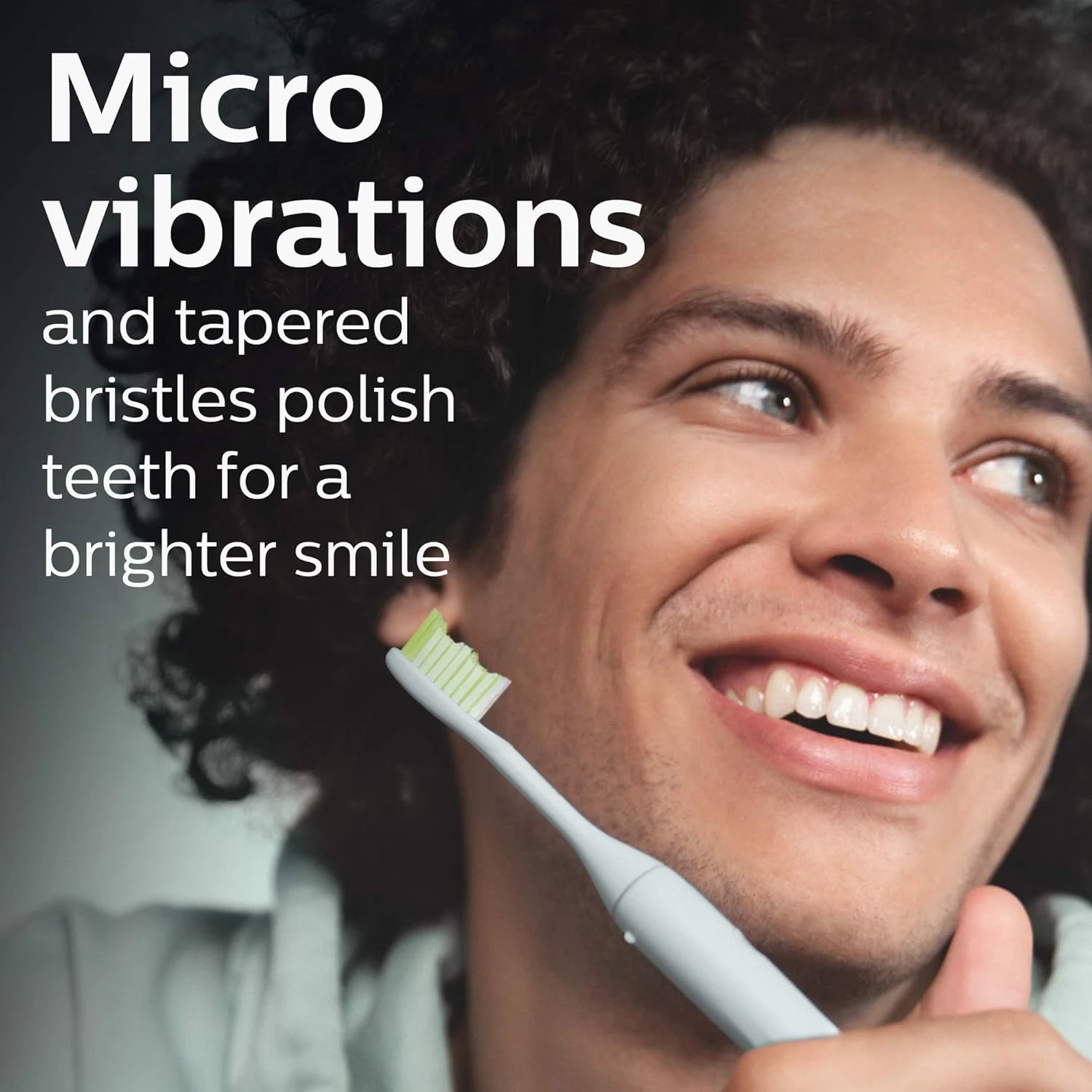 Electric battery toothbrush, mint light blue