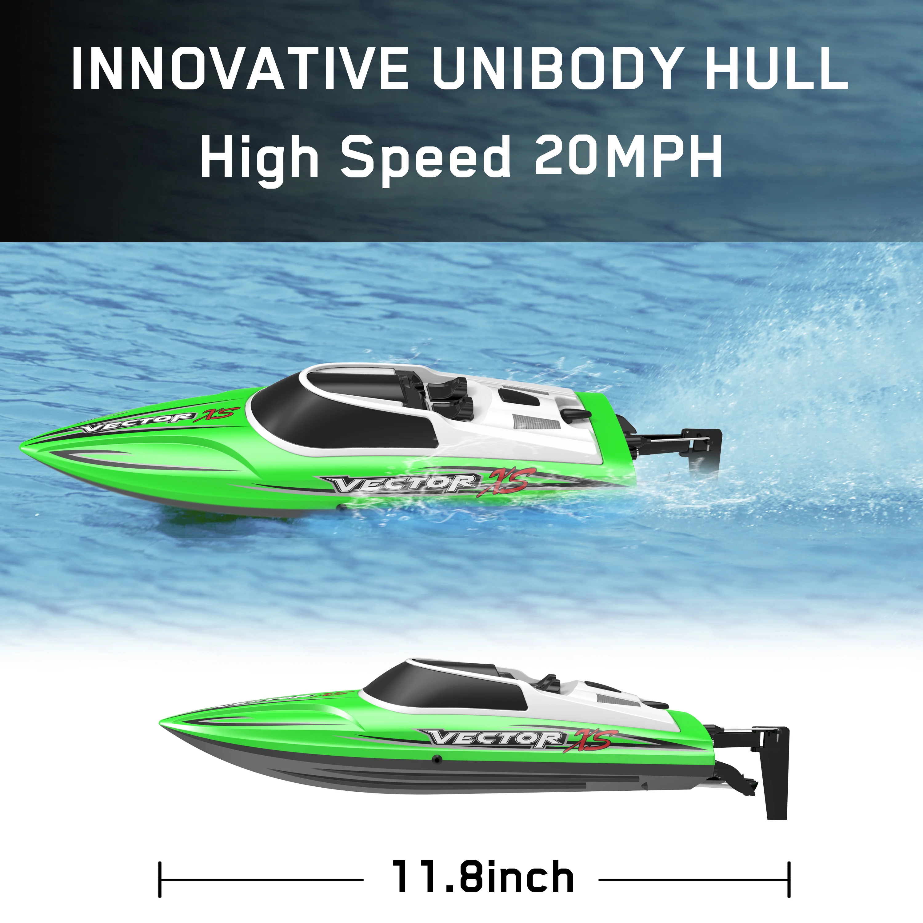 795-4 High-end Remote Control Boat Handsome Electric Toy Charging Double Propeller 30km/h High-speed Water Remote Control Boat