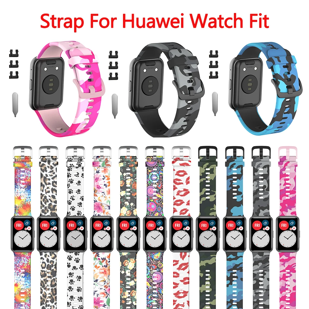 For Huawei Watch Fit Band Silicone Smart Watch Wrist Band  With Mounting Accessories Bracelet For Huawei Watch Fit Strap Correa