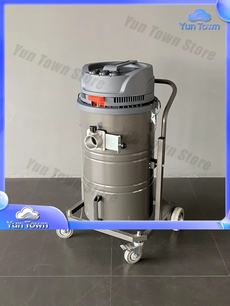 Industrial 220V Single-Phase Vacuum Cleaner with 3 Motors 60L Wet and Dry Capacity for Commercial Use for Workshop for