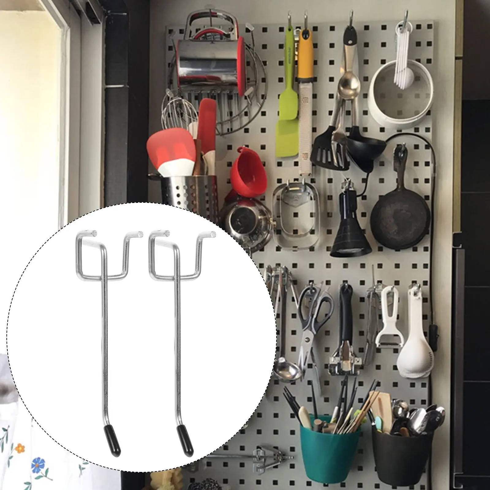 

20 Sets Iron Utility Tripod Hook Shelf Hook Pegboard Hook For Home Kitchen Tools Supermarket Storage Peg Board Hanging Hook