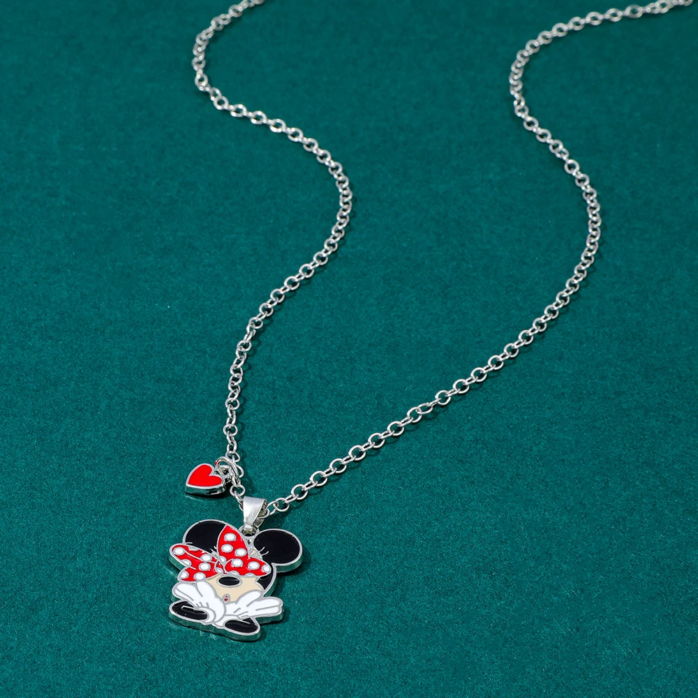 Collier pendentif en forme de dessin animé Mickey Mouse, chaîne de pull, accessoire pour garçons et filles, jouet pour enfants, cadeau