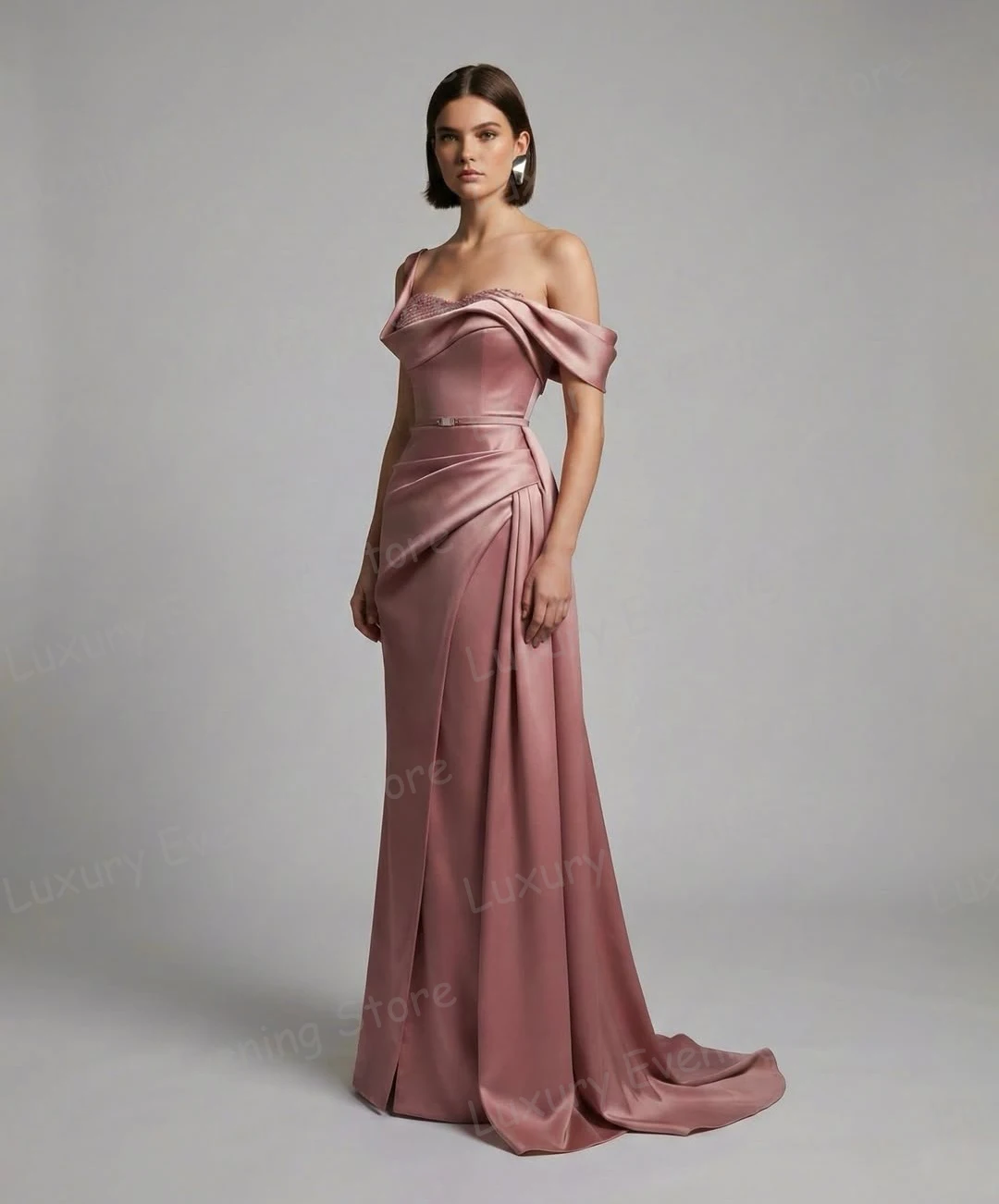 

Simple Off Shoulder Evening Dresses Woman's Mermaid Prom Gowns Formal Sleeveless Party 2026 Vestidos De Novia Fashion Customized