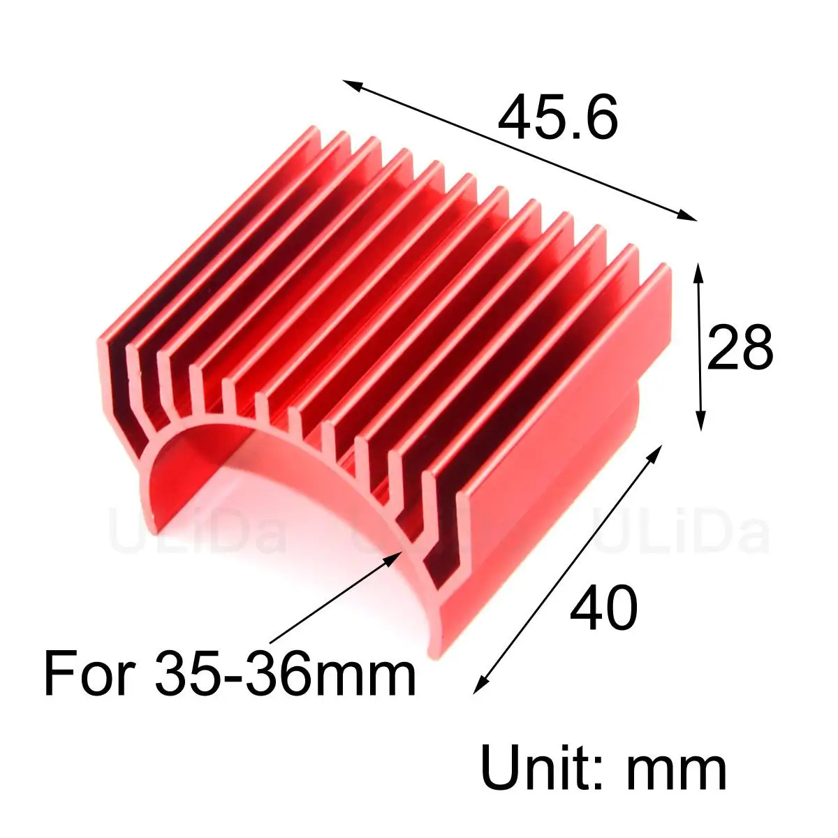 540 550 Motor Heatsink for 1/10 RC Car Truck Buggy Can Install 40mm Cooling Fan