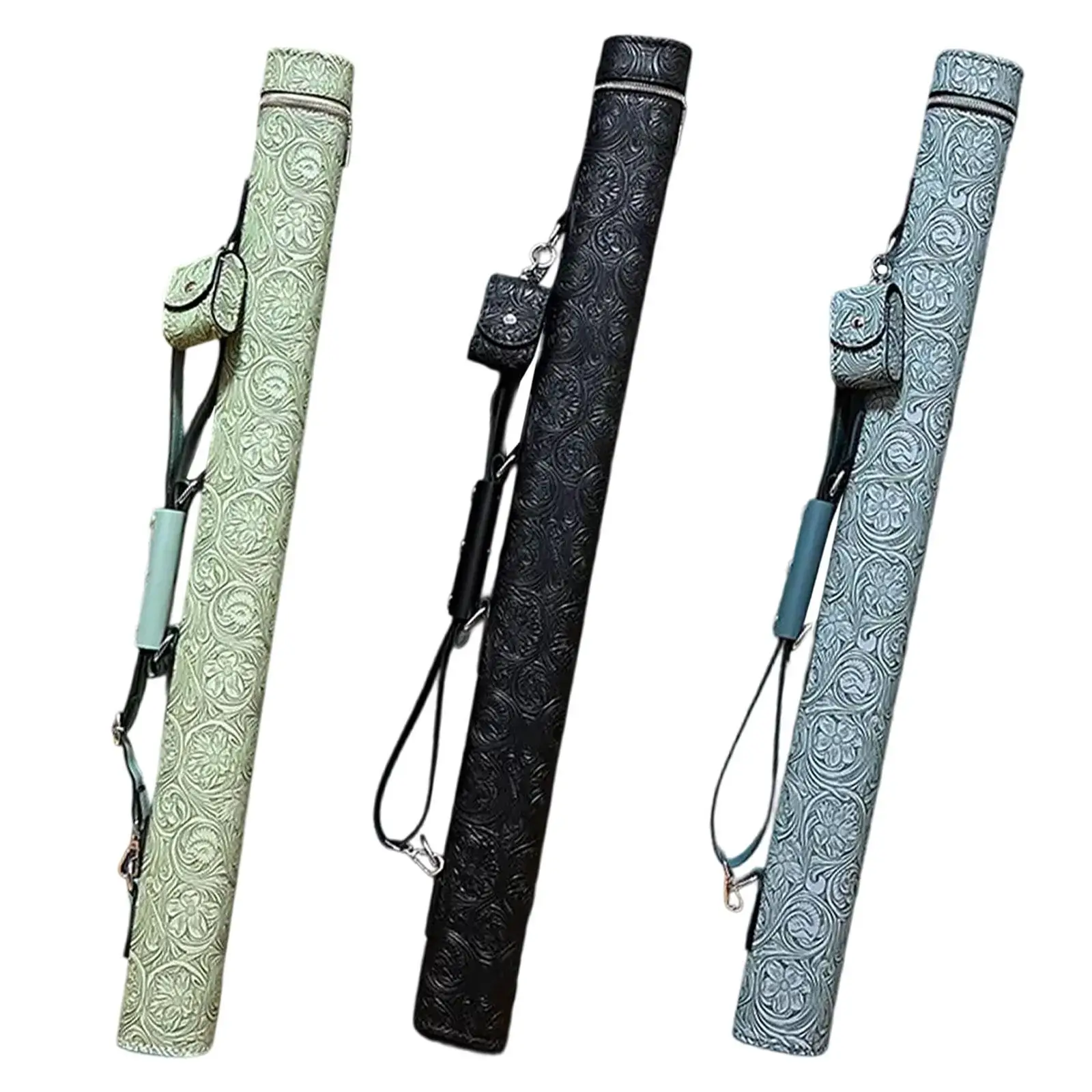 

Ствол для бильярдного кия из искусственной кожи, стильный, легкий, 1, комплект из 2 предметов, чехол для стержня с тиснением, профессиональная сумка для хранения