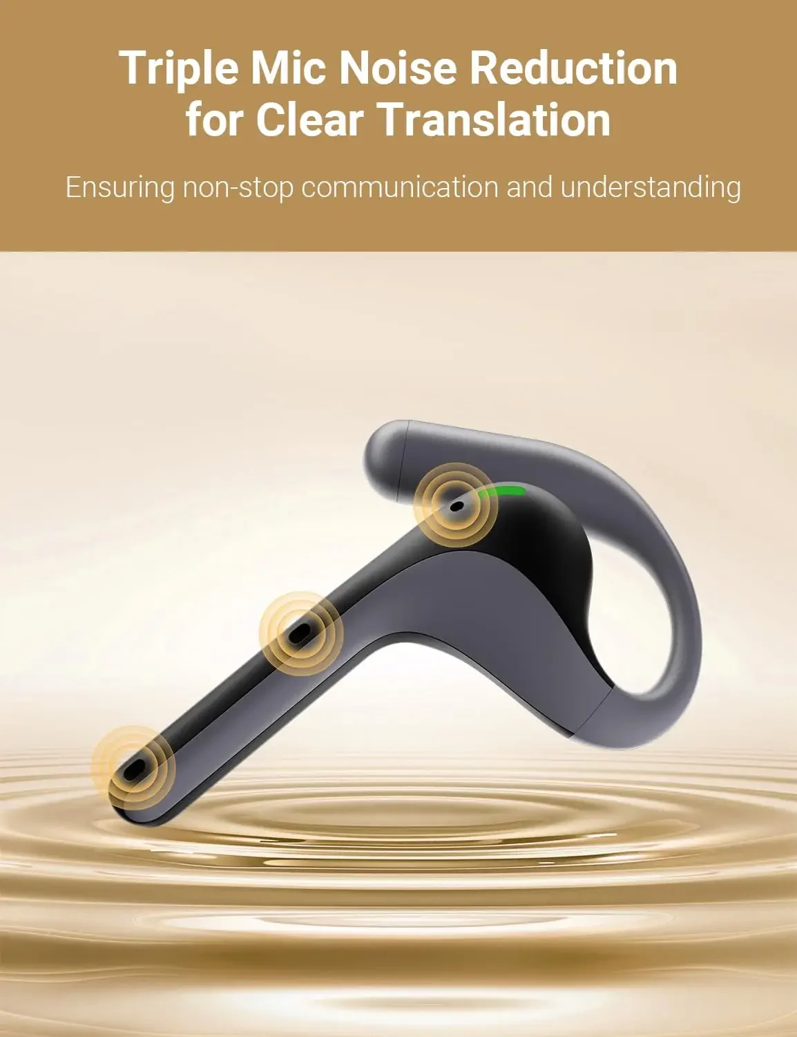W4 Pro AI Interpreter Translation Earbuds Bidirection Simultaneous Smart Translator Headset Device Travel Meeting