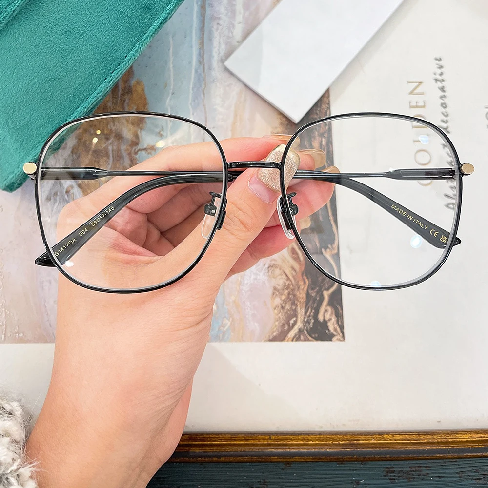 

Mod1417OA Elegant Luxury Retro Oval Unisex Optical Glasses High Quality Alloy Colorful Frames Customized Color Or Optica Lenses