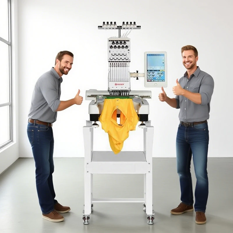 MFS800 (النطاق: 36*20 سنتيمتر) أسعار ماكينة التطريز الصناعية متعددة الكمبيوتر عالية الجودة برأس واحد