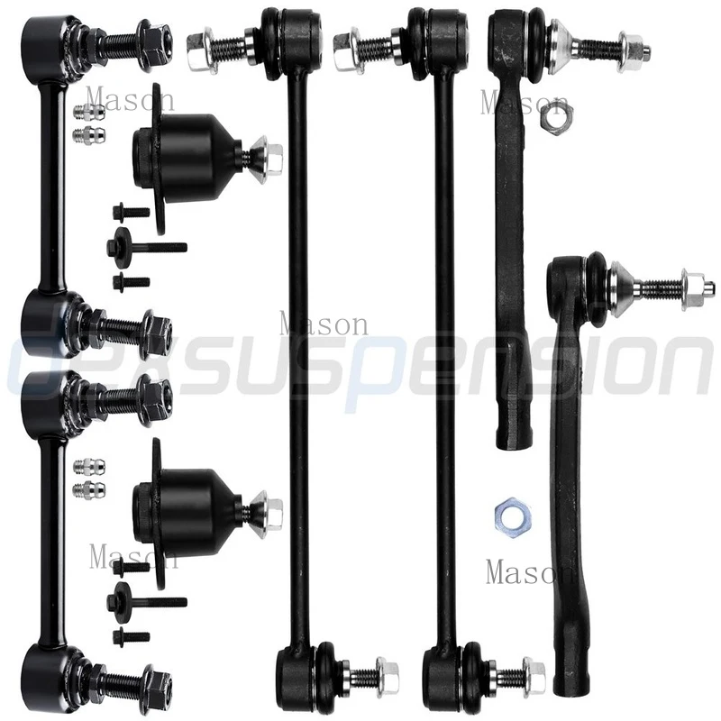 

R+ 8 pieces suitable for 2001 - 2006 Volvo S60 S80 V70 front lower ball joint sway bar tie rod ends
