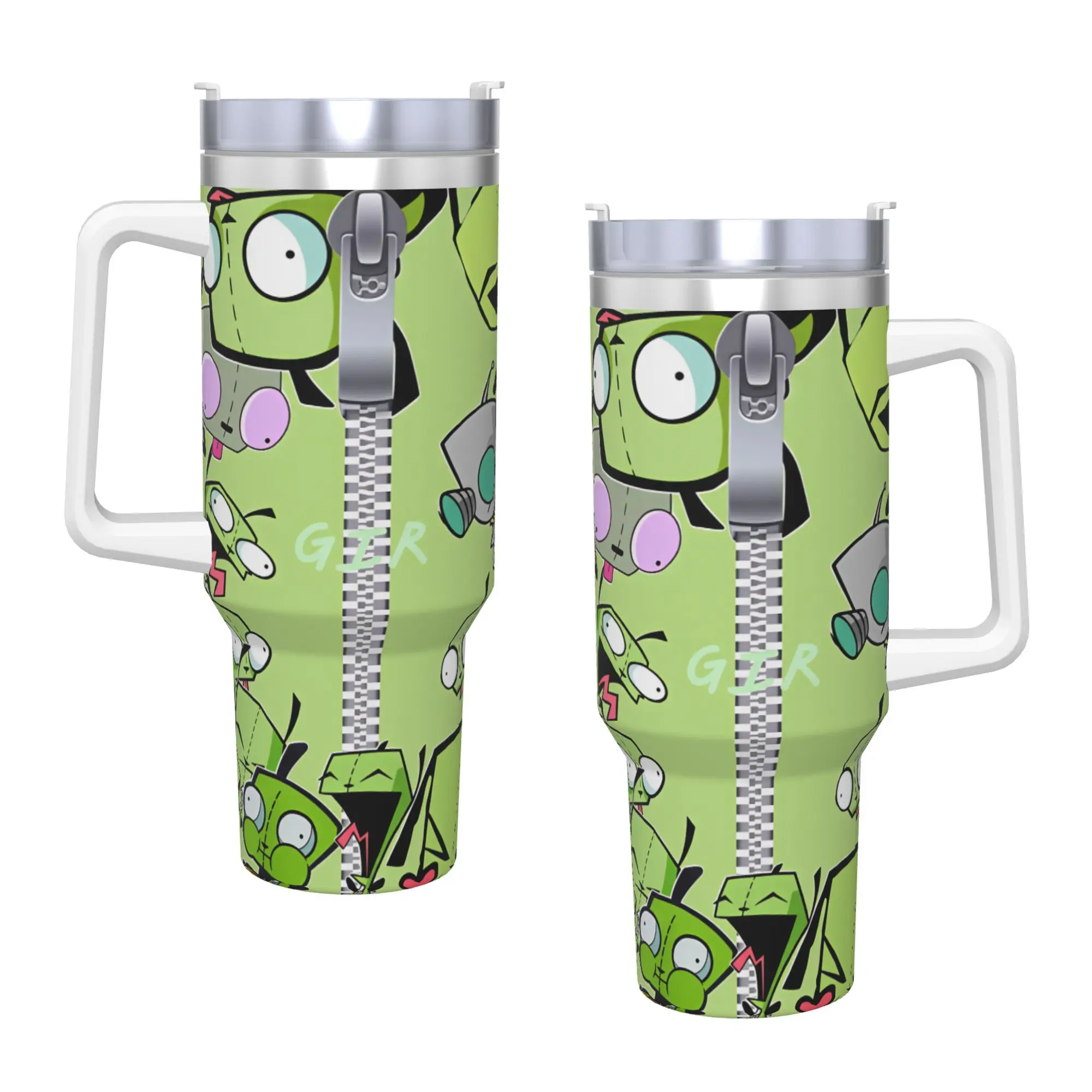 Gir Tumbler Invaders Zims Cold Drink Water Bottle Insulated Stainless Steel Thermal Cups Custom Camping Car Mugs
