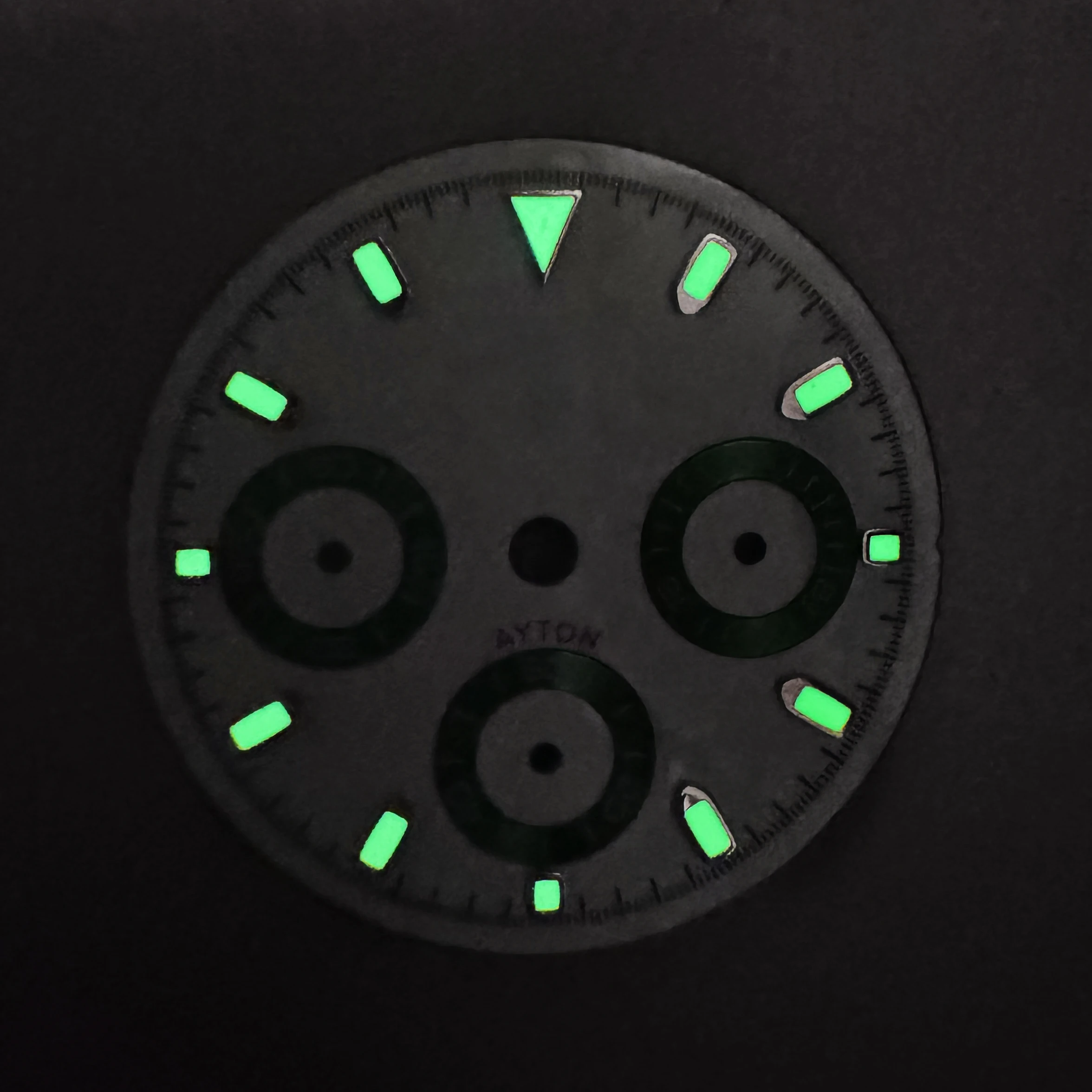 29.5mm S Logo Panda DTN Dial Fit VK63 Movement Green Luminous Sunray/Enamel High-Quality Watch Modified Accessories