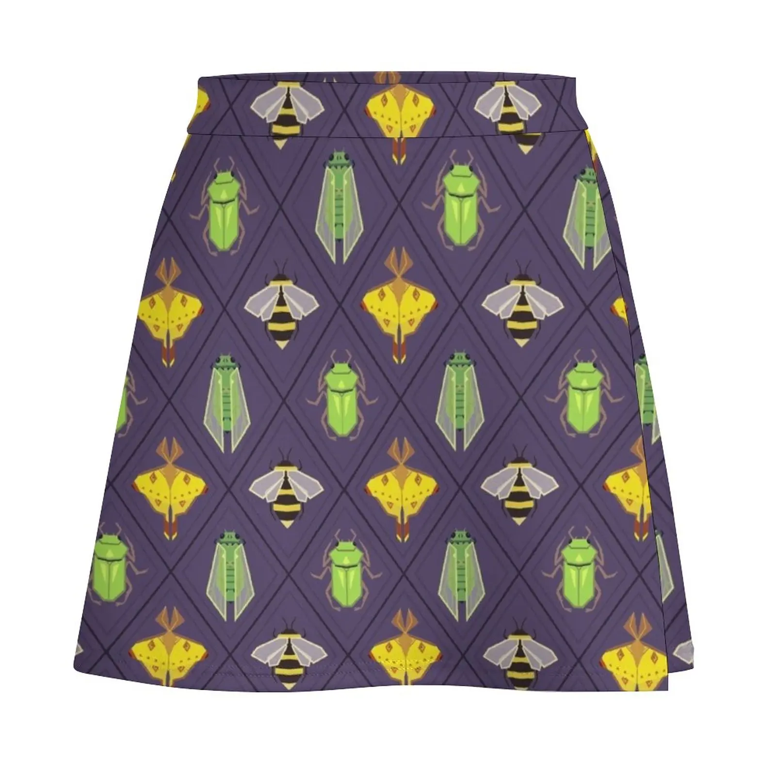 Insecta Geometrica-geometryczne owady wzór Mini spódnica moda luksusowe ubrania kobiety