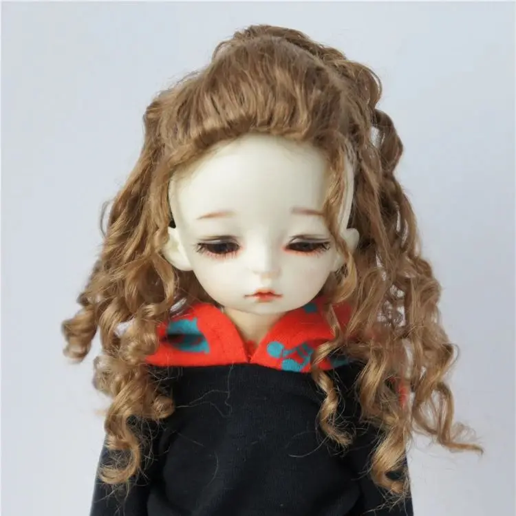 

Модный вьющийся парик из синтетического мохера BJD в стиле Up 1/6 1/4 1/3 Дешевый аксессуар для волос YOSD MSD SD для размеров куклы от 6-7 до 9-10 дюймов