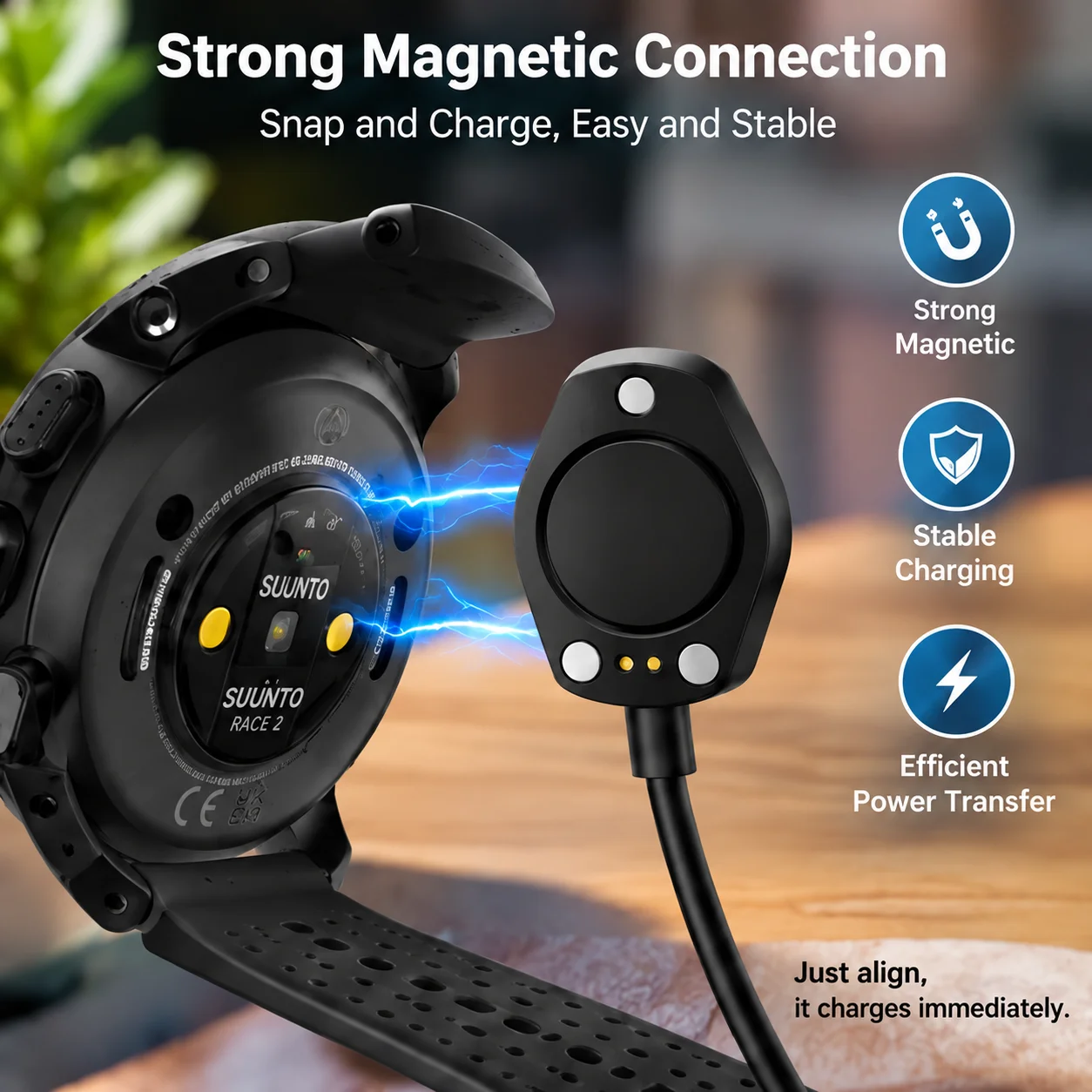 Replacement Charger Intended For Suunto Race 2 Smartwatch Adapter Replacement Chargers For Suunto Vertical 2 Smart Watch