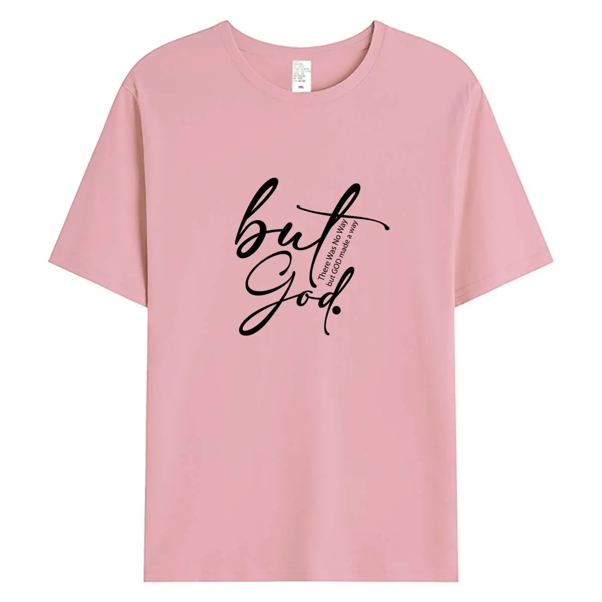 

2026 Summer Women T-shirt New But God Graphic T Shirts Oversized Short Sleeve Tee 100% Cotton Woman Top Female Tshirt Clothing