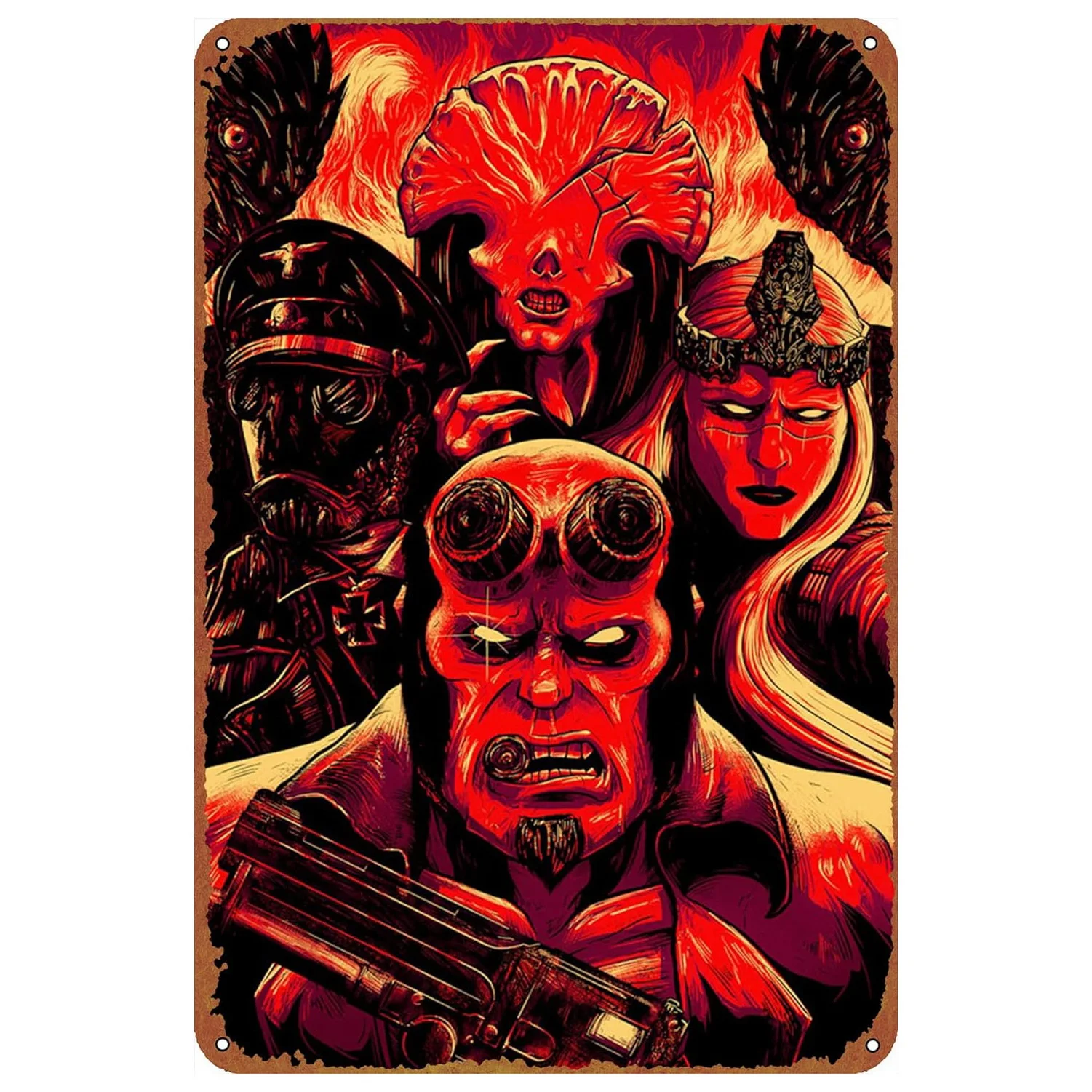 Letreros de estaño de Metal para decoración de pared, póster de arte Vintage de película antigua clásica, pintura de hierro para Cueva de hombre, hogar, cafetería, jardín, Club, Bar