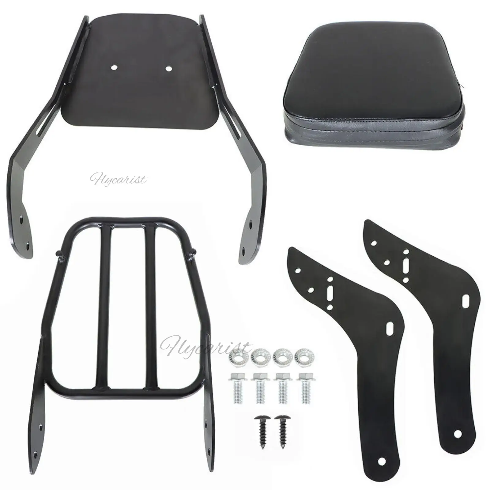 Passenger Backrest Sissy Bar+Luggage Rear Rack For Honda Rebel 300 500 CMX300 CMX500