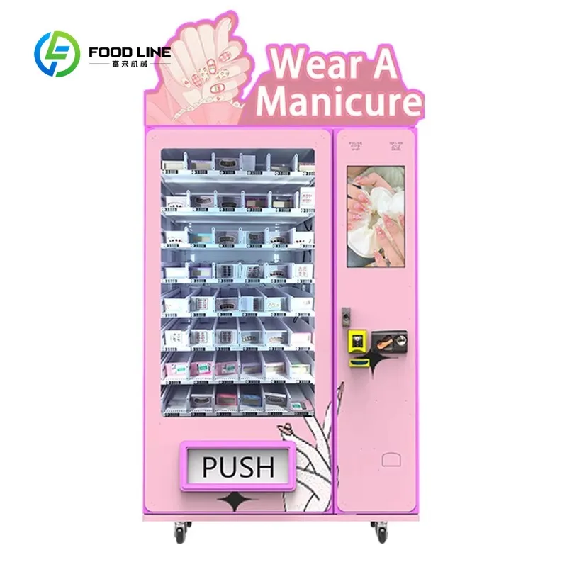 Customized Export Automatic Vending Machine Unmanned Nail Cosmetics Machine with Credit Card Cash Option Direct Factory Supply