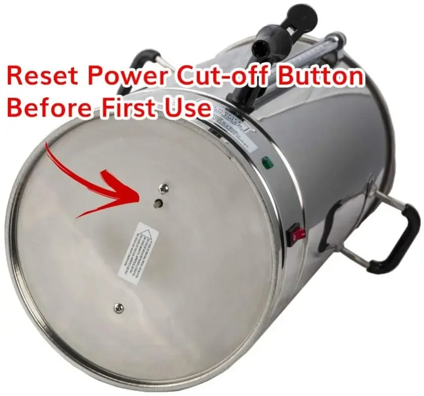Cafetera Eléctrica Comercial CP15 de Acero Inoxidable de 15 Litros, Dispensador de Agua Caliente para Hoteles y Servicios de Catering, Enchufe Tipo Americano