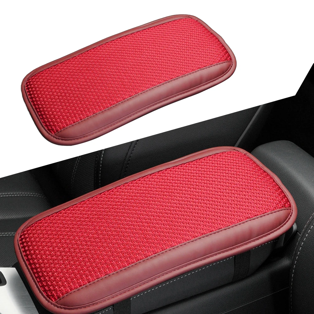 

Автомобильный передний подлокотник, чехол для центральной консоли, защитный коврик, универсальный коврик для четырех сезонов, красный