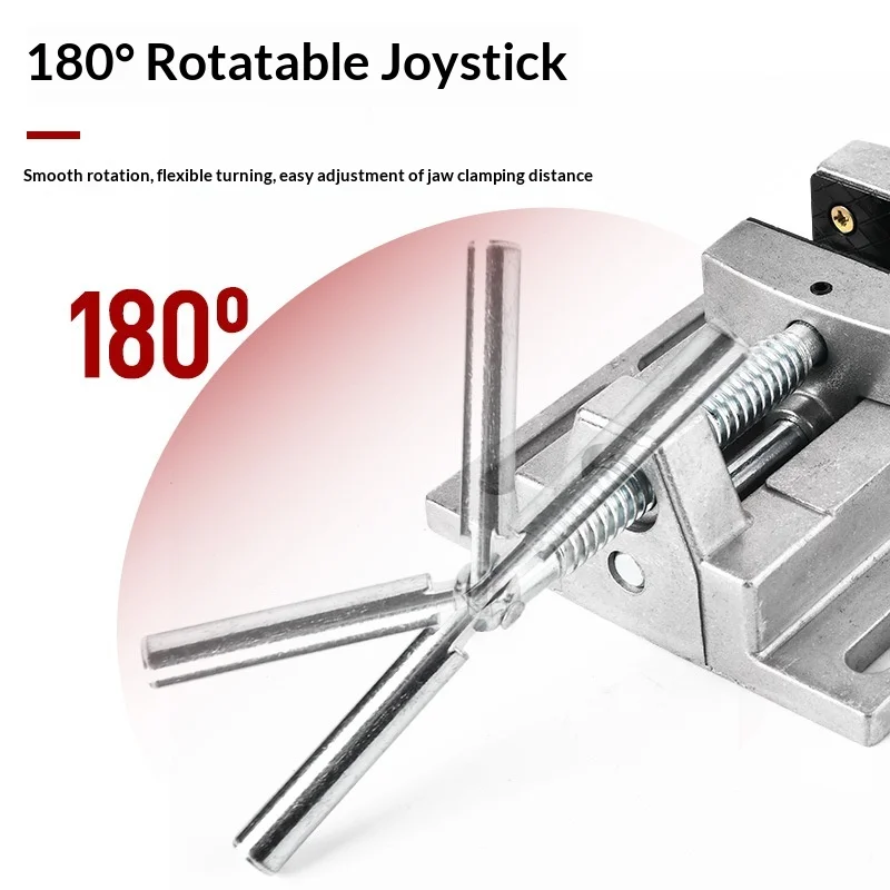 1Pc Lightweight Aluminum Alloy 6.35 Cm Flat Clamp Fixture Drill Presses Durable Metal Manual Horizontal Clamp with Spring Mechanism