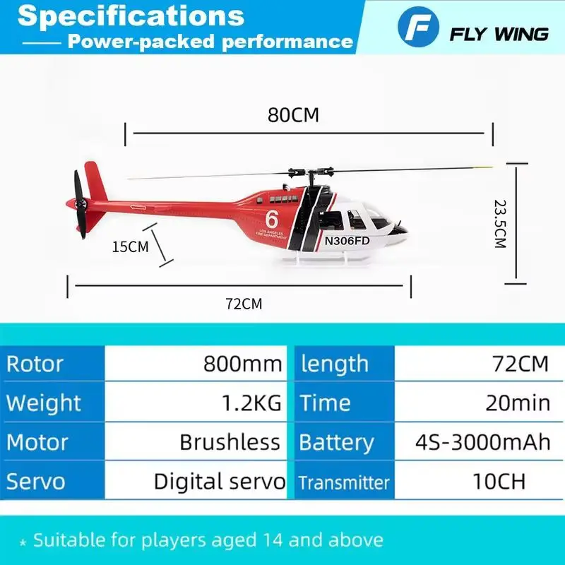 470 Bell -206 Simulator Two-propeller Remote Control Model Helicopter Simulation H1 Flight Control GPS Self-stable Return.