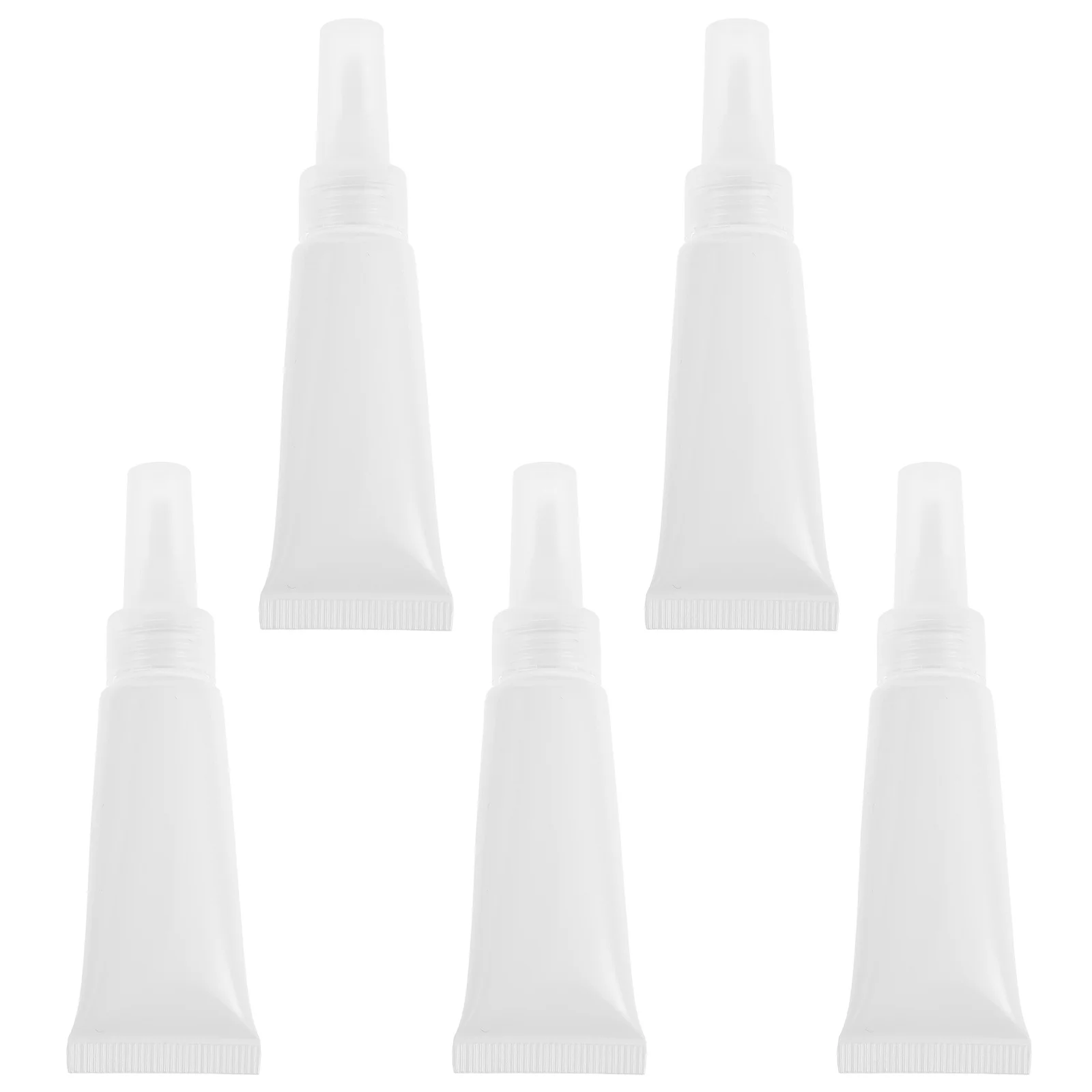 

5pcs 10Ml Empty Tubes Refillable Soft Squeeze Lip Gloss Containers Diy Travel Mini Plastic Squeeze Tubes For Lip Balm