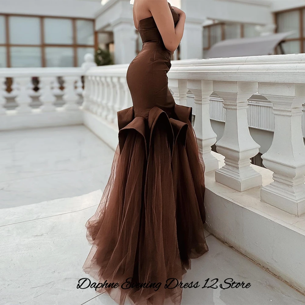 Elegant Sweetheart Tulle Evening Dresses Customized Prom Dress Luxury Mermaid Sweep Train Saudi Special Occasion Party Gowns image 4