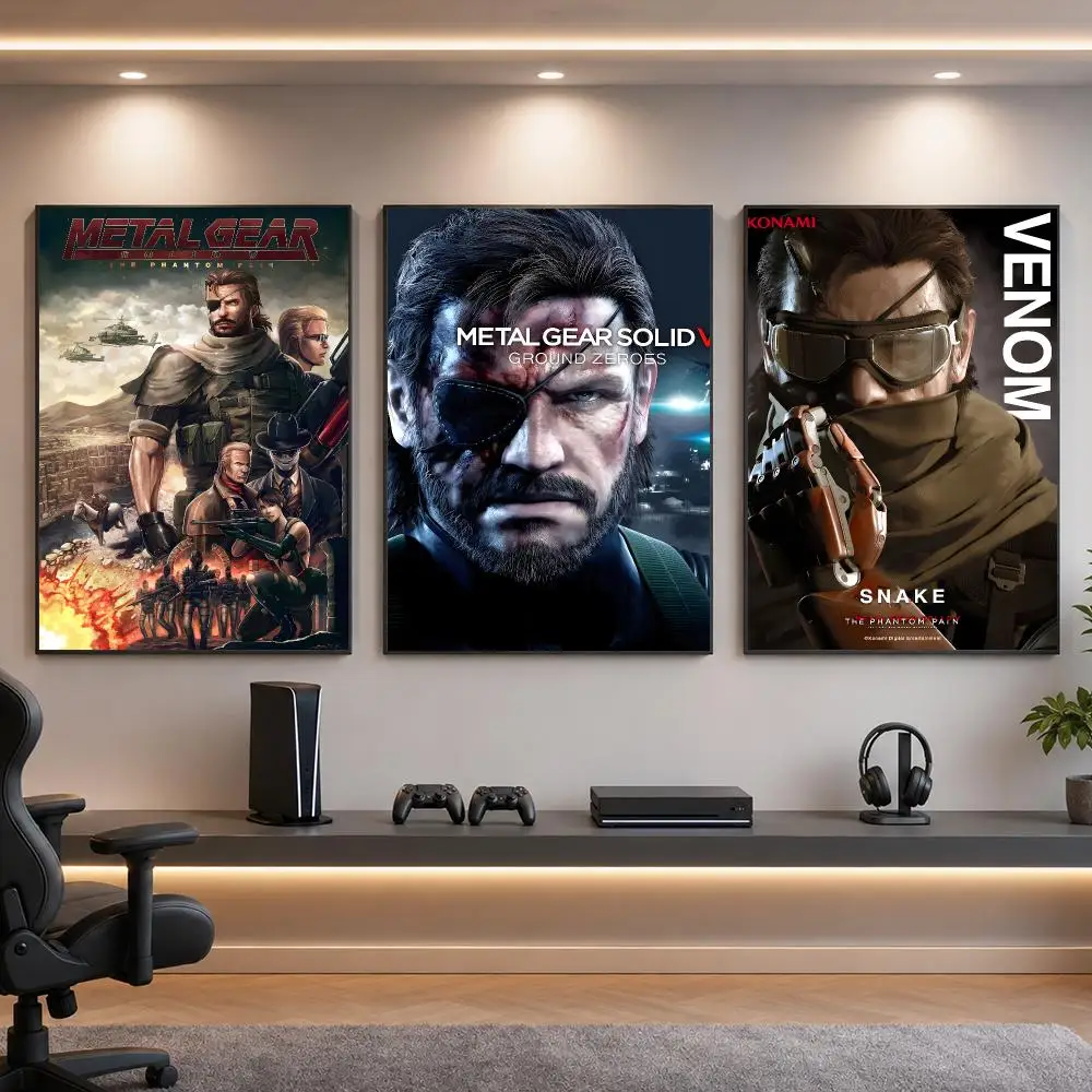 Game M-Metal Gear Tactical Espionage Poster HD Removable Wall Art Gift Bedroom Lounge Dorm Office Gaming Cafe Bars