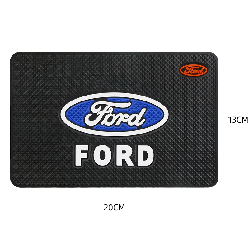 1Pc Car Logo Anti Slip Mat Phone Holder Non-Slip Mat For Ford focus Fiesta EcoSport ESCORT ranger fusion mondeo