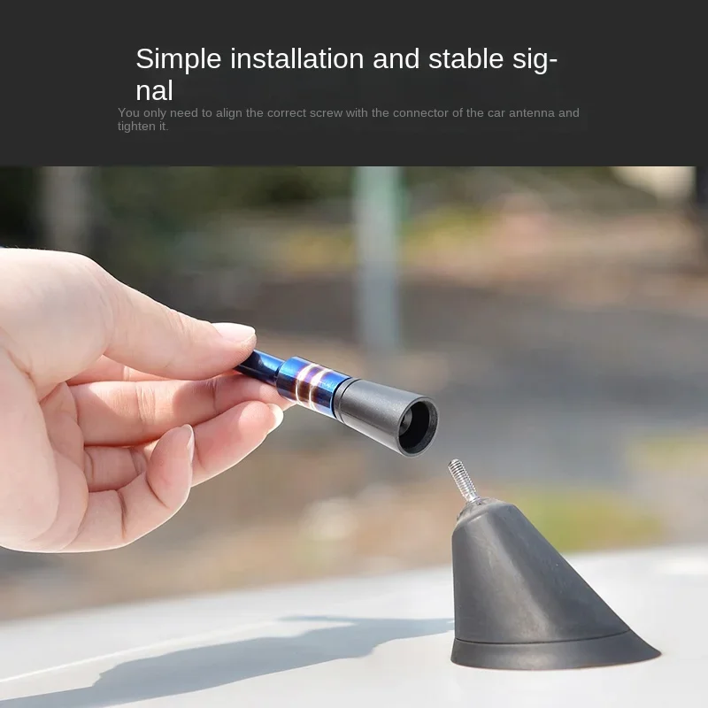 Universal Car Roof Mount Mast Screws Design Antenna Enhanced Signal Stereo Radio FM/AM 13.5CM Antenna Car Stickers Accessories
