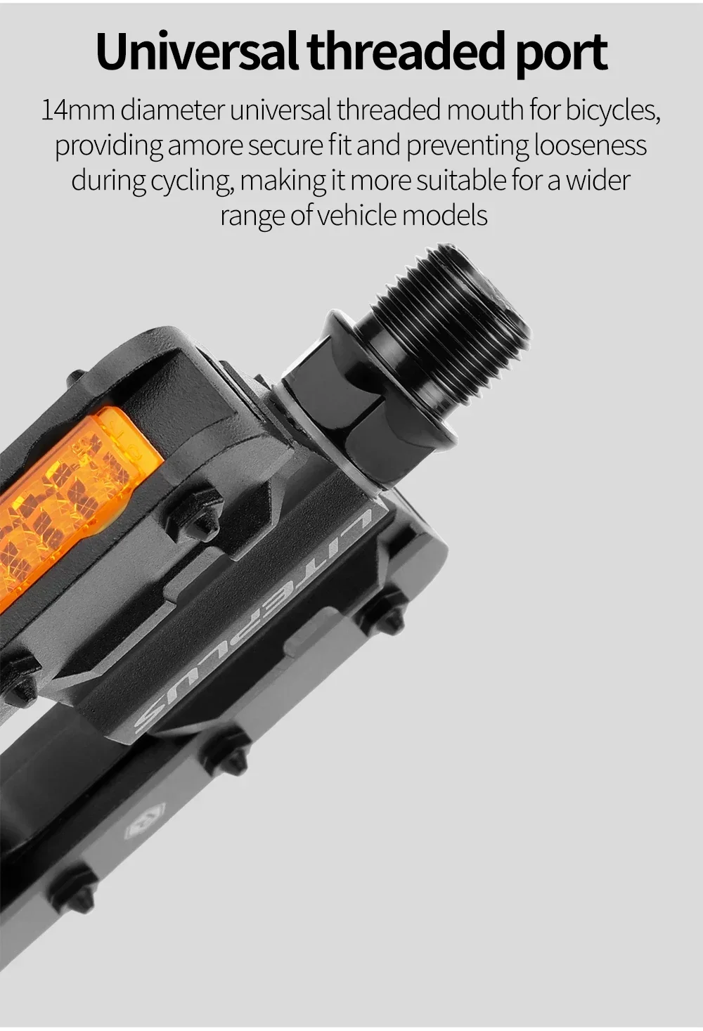 Liteplus faltbare Fahrradpedale Slide aus massiver Aluminiumlegierung, schnell faltbare Fahrradpedale, BMX-Fahrrad-Klapppedale, Fahrradteile – Detail 7