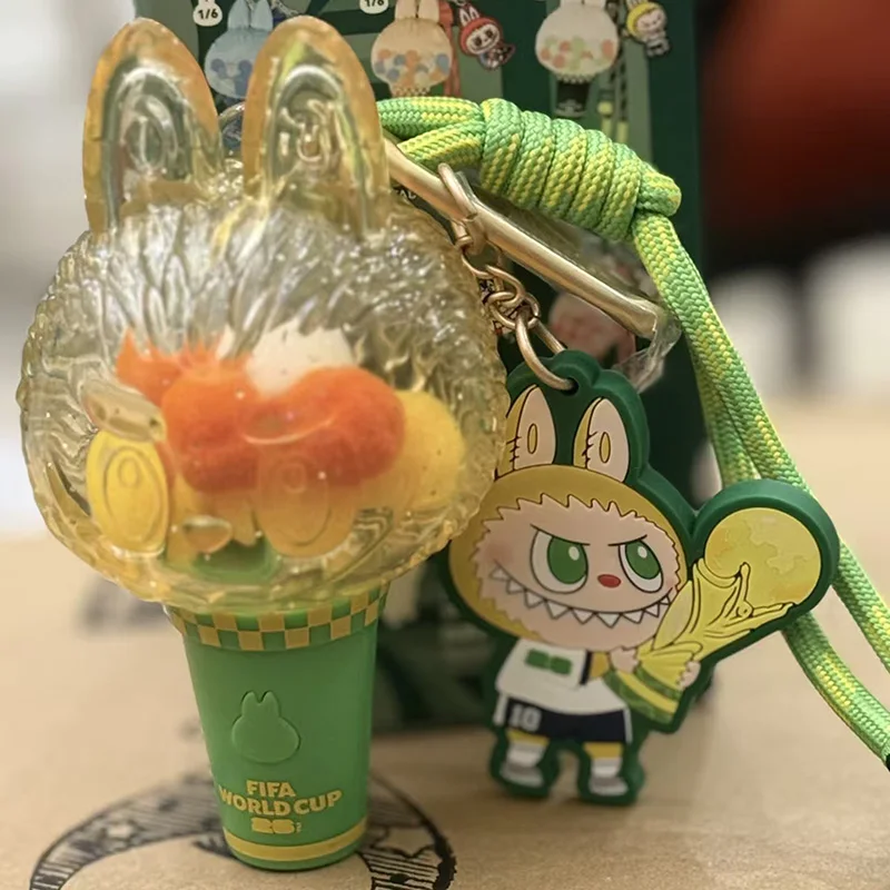

POP MART LABUBU THE MONSTERS FIFA Series: Мини-подвесной светильник, загадочная коробка, оригинальная коллекционная фигурка-сюрприз