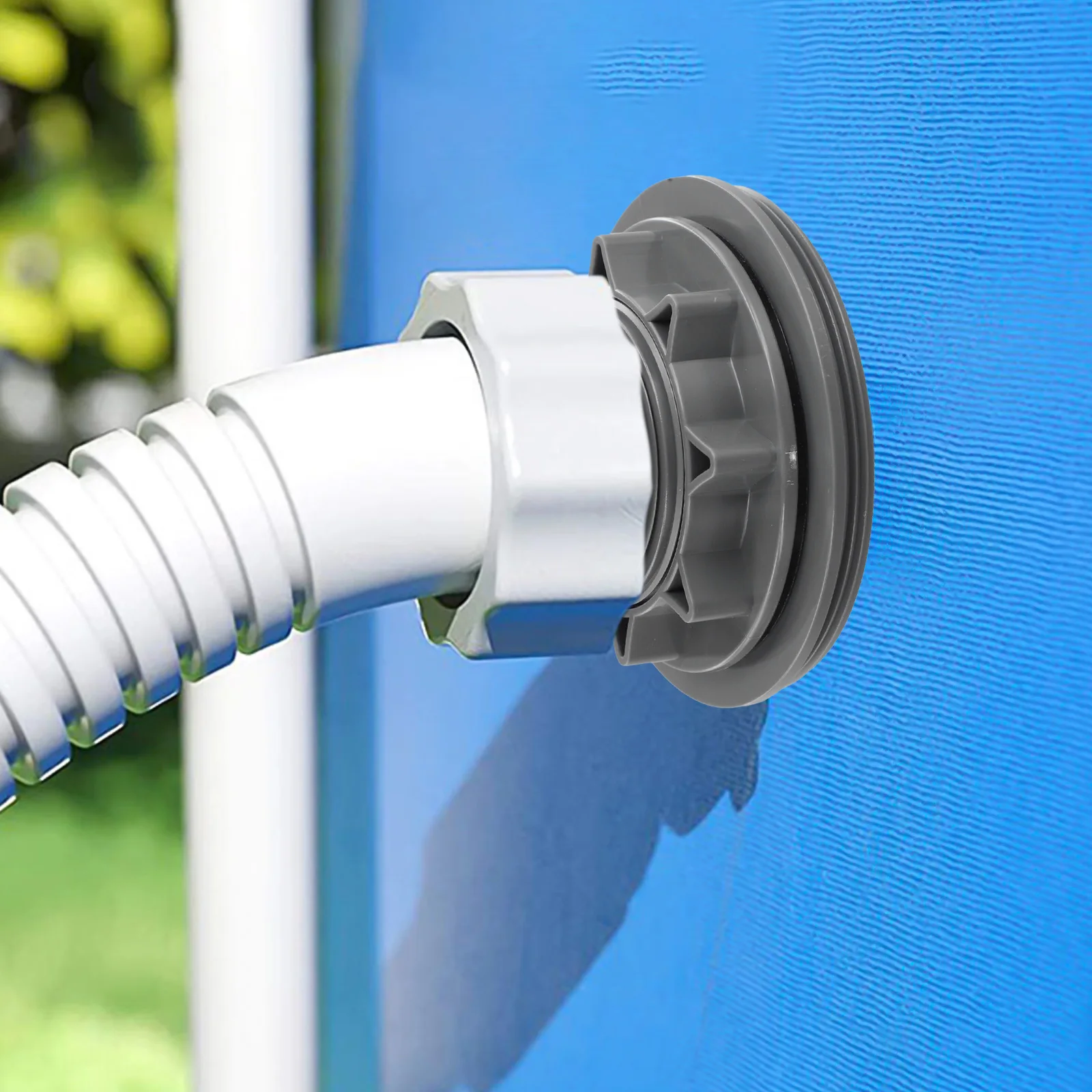 

Threaded Pool Hose Connector Kit Fits For Intex 10744 10256 Including Strainer Nut And Rubber Washer Set Pool Hose Parts