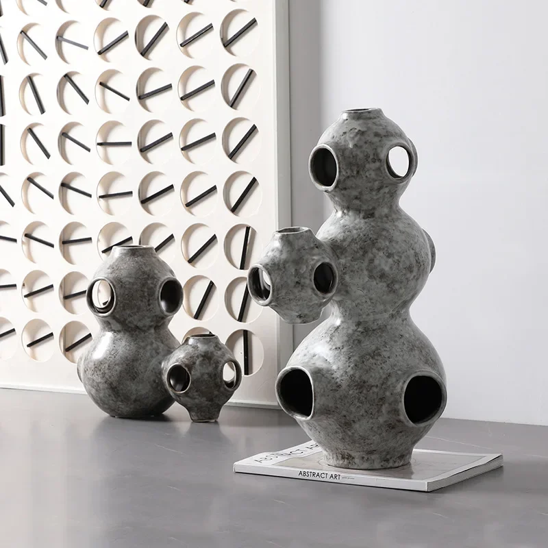 Ceramic Handicraft Abstract Planet Hollow Pipe Universe Ceramic Ornament Decorative Figurines Home Decoration Accessories